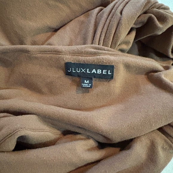 JLUXLABEL Camel Ruched Dress - Picture 3 of 6